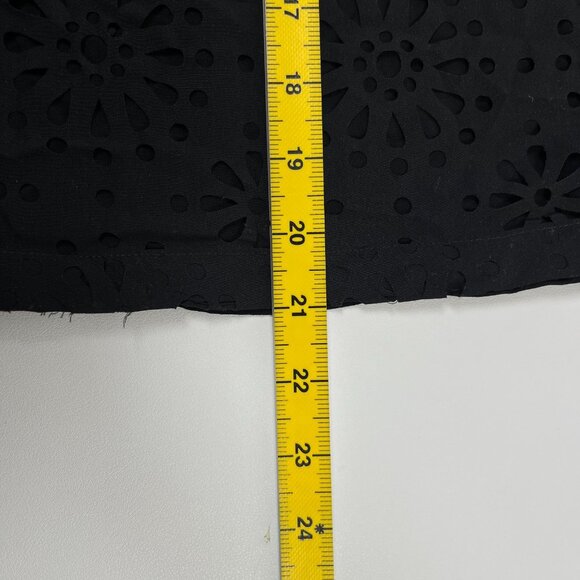 $428 NWOT See by Chloé Eyelet Top Lasercut Perforated Blouse Size 34 Black - Picture 13 of 14